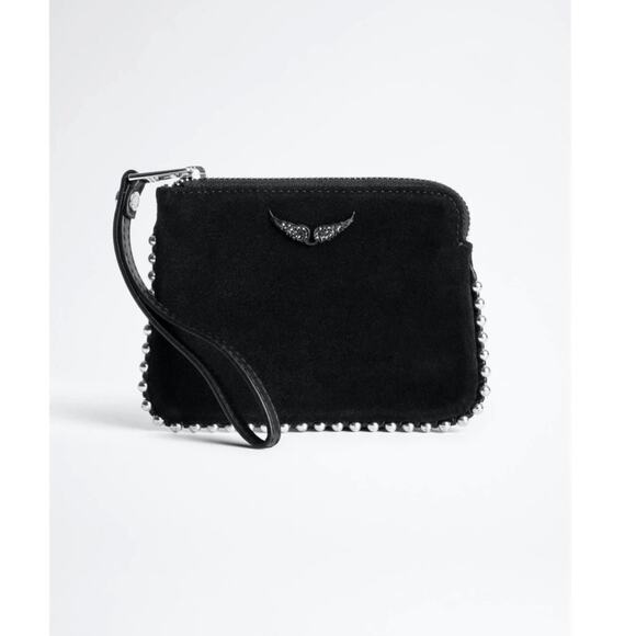 Zadig & Voltaire Suede Wallet Wristlet - Picture 1 of 8